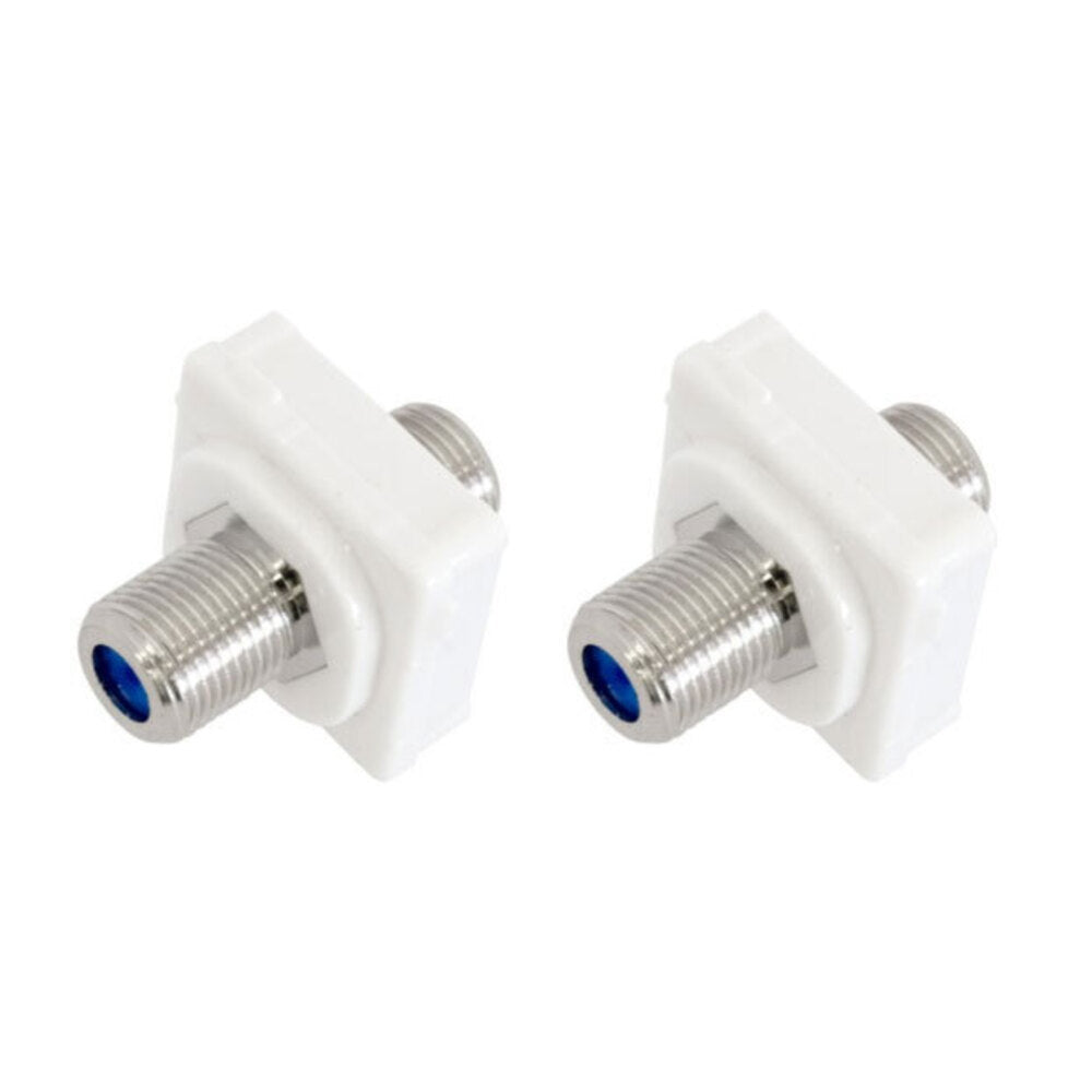Pro2 PK4640 TV Antenna Jack F type to F Insert to Suit Clipsal Wall Plate (2 Pack)