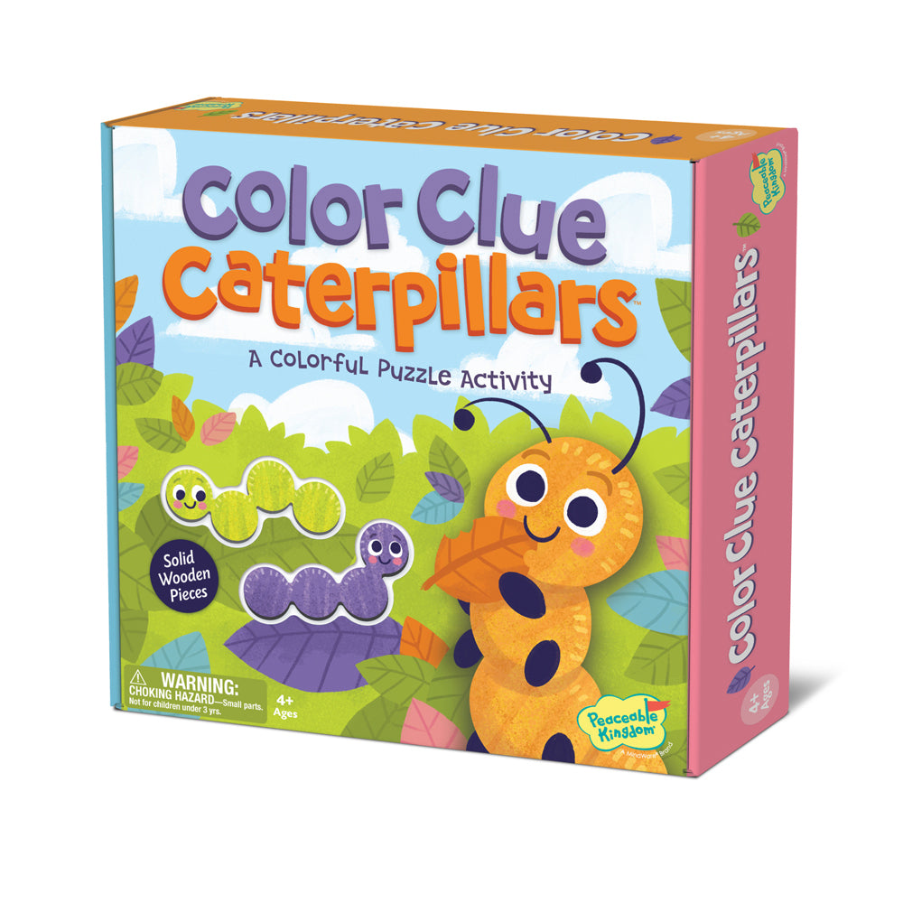 Peaceable Kingdom Color Clue Caterpillars Kids/Children Fun Play Puzzle Game 4y+