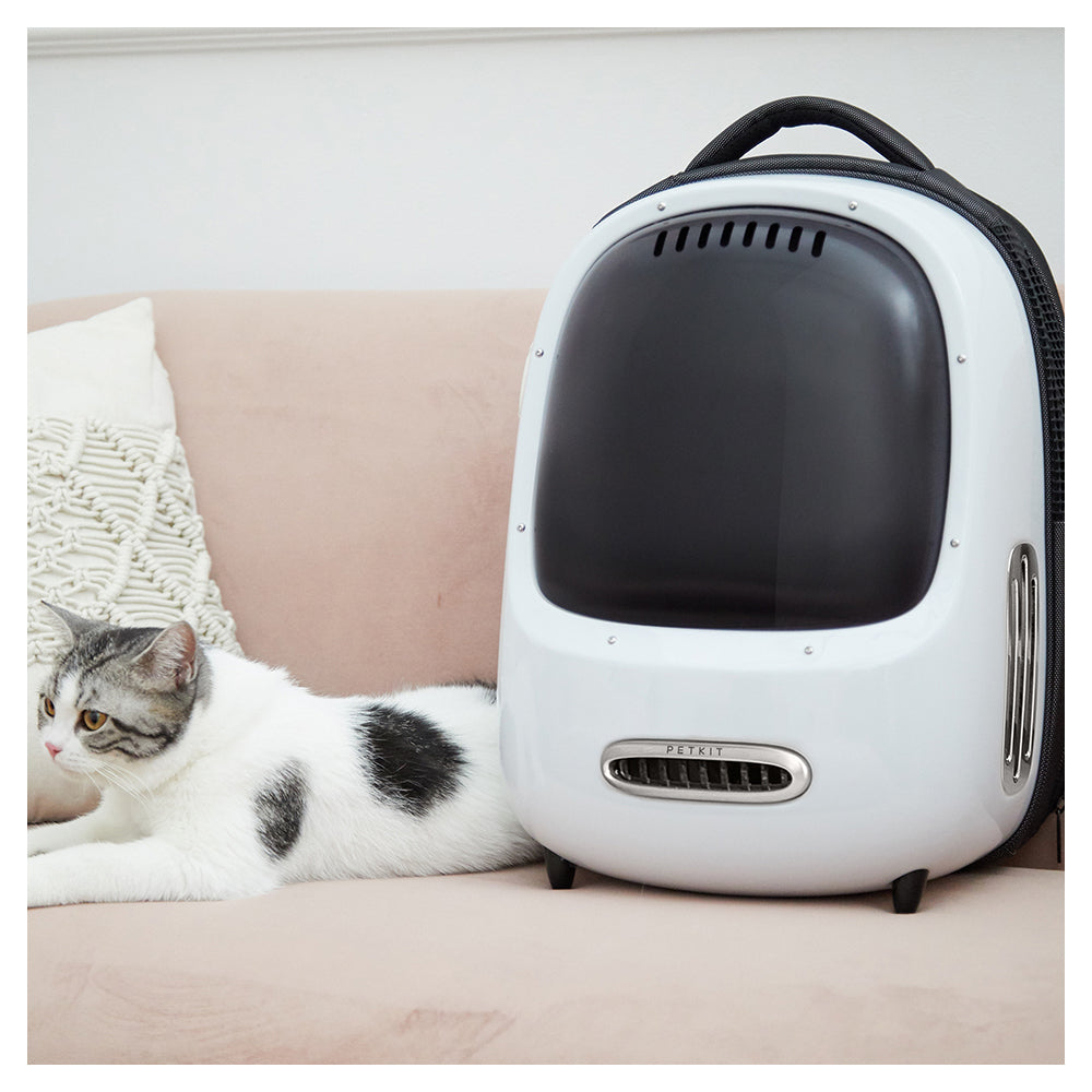 Petkit Breezy Smart Cat/Dog/Pet Carrier Backpack w/Built in Fan/Light - White — image 2