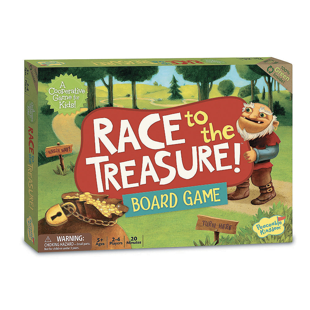 Peaceable Kingdom Race to The Treasure Children's Cooperative Board Game 5y+