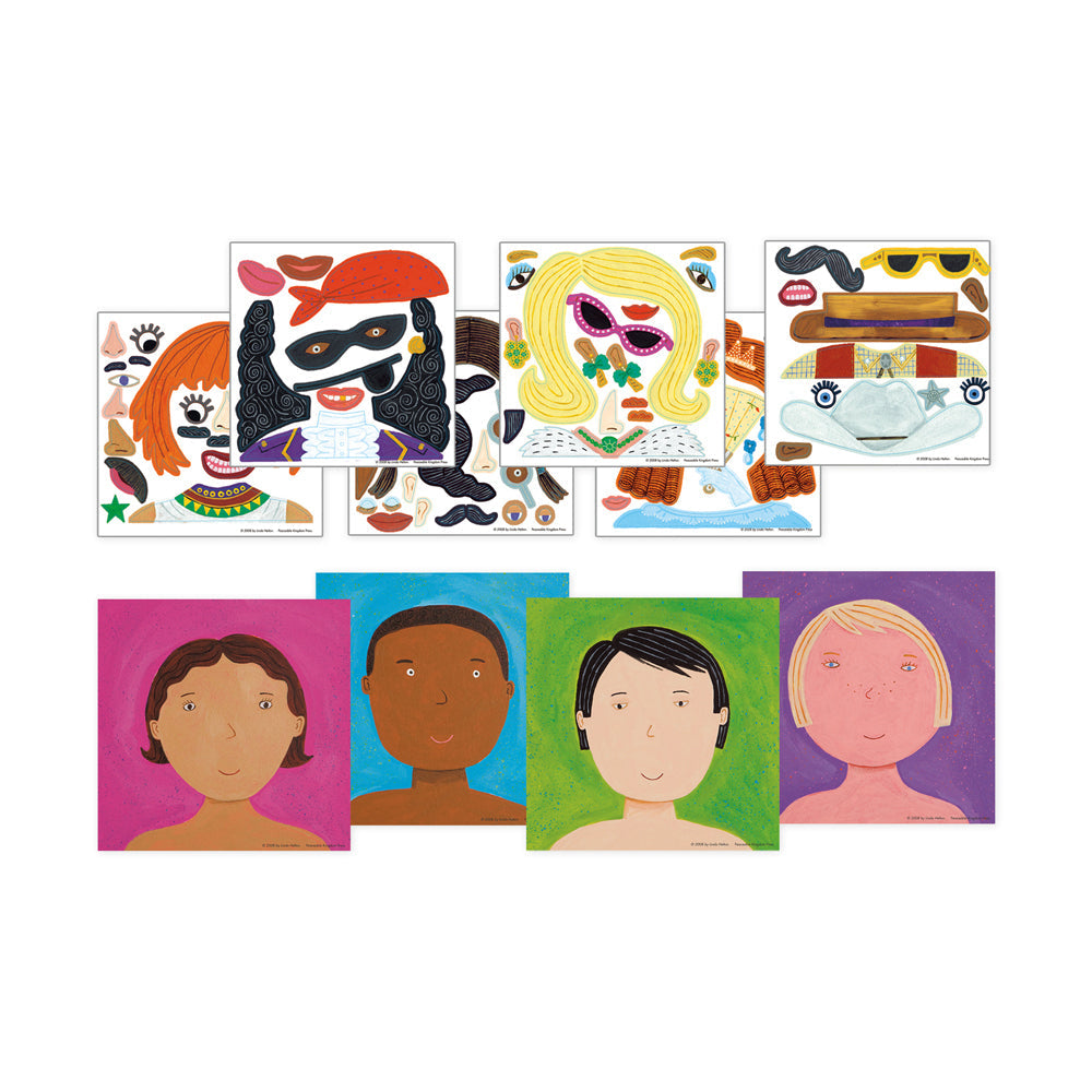 Peaceable Kingdom Reusable Cartoon Sticker Funny Faces w/ Tote Kids/Children 3y+ — image 2