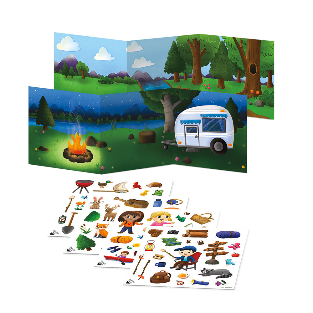 Peaceable Kingdom Kids/Children Reusable Sticker Fun Camping Scene w/ Tote 3y+ — image 2