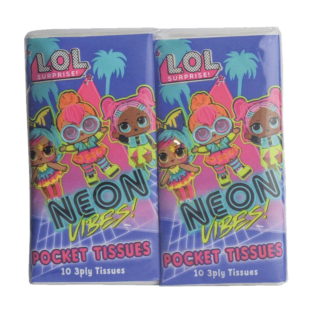 Lol Surprise! 10pc LOL Surprise! Kids Pocket Travel/Portable Children Facial Tissues Sheets (4 Pack)