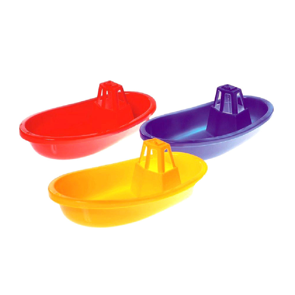 Plasto Tug Boat Bath Outdoor Beach Water Fun Play Toy Kids/Children 1+ Assort (3 Pack)