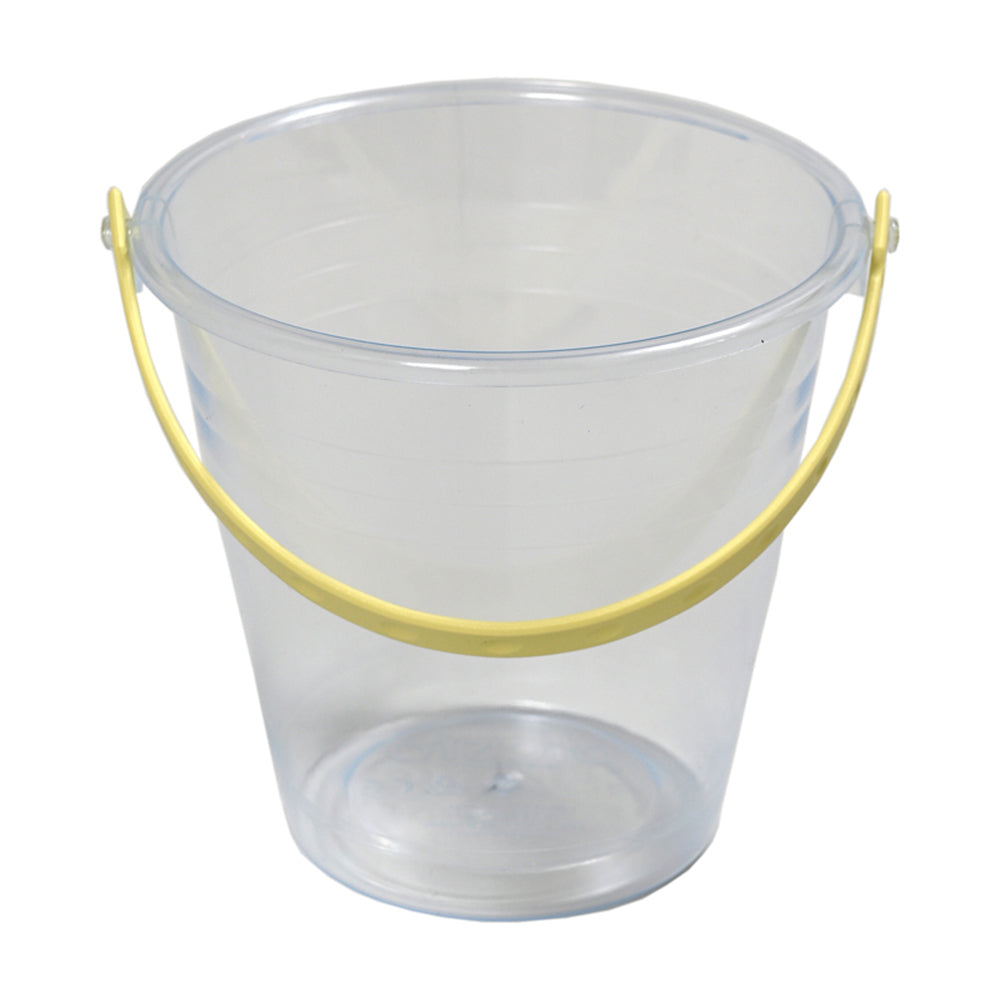 Plasto 15cm Small Transparent Bucket Sand Pit Beach Water Fun Play Toy Kids 1y+