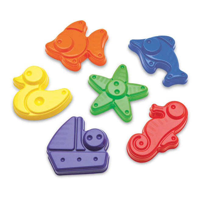 Plasto Sand Animal/Boat Mould Beach Outdoor Fun Play Toy Kids/Children 1y+ (6 Pieces)