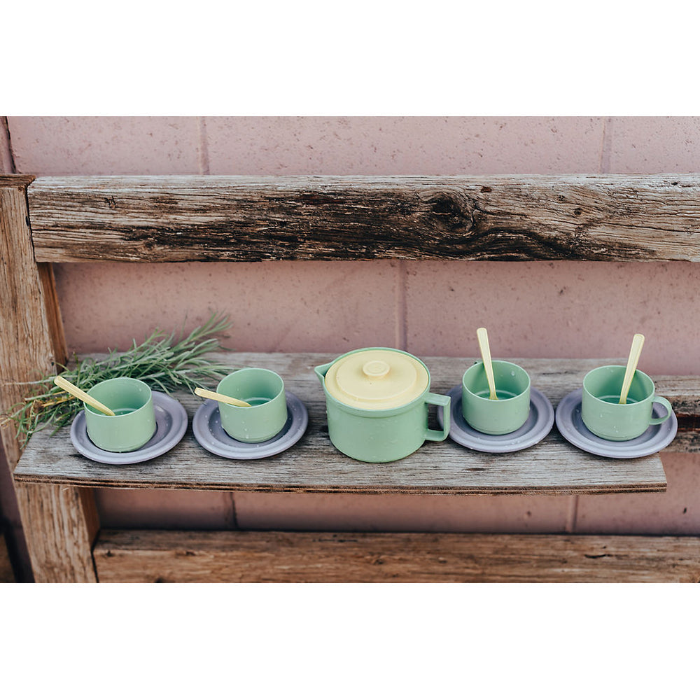 Plasto I'm Green Mug/Plate/Spoon/Tray/Pitcher Coffee Set Kids PlayToy 1y+ (15 Pieces) — image 2