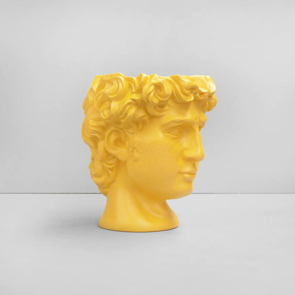 White Moose Resin 17x20cm David Vase/Plant Holder Home/Room Desk Decor Yellow — image 2