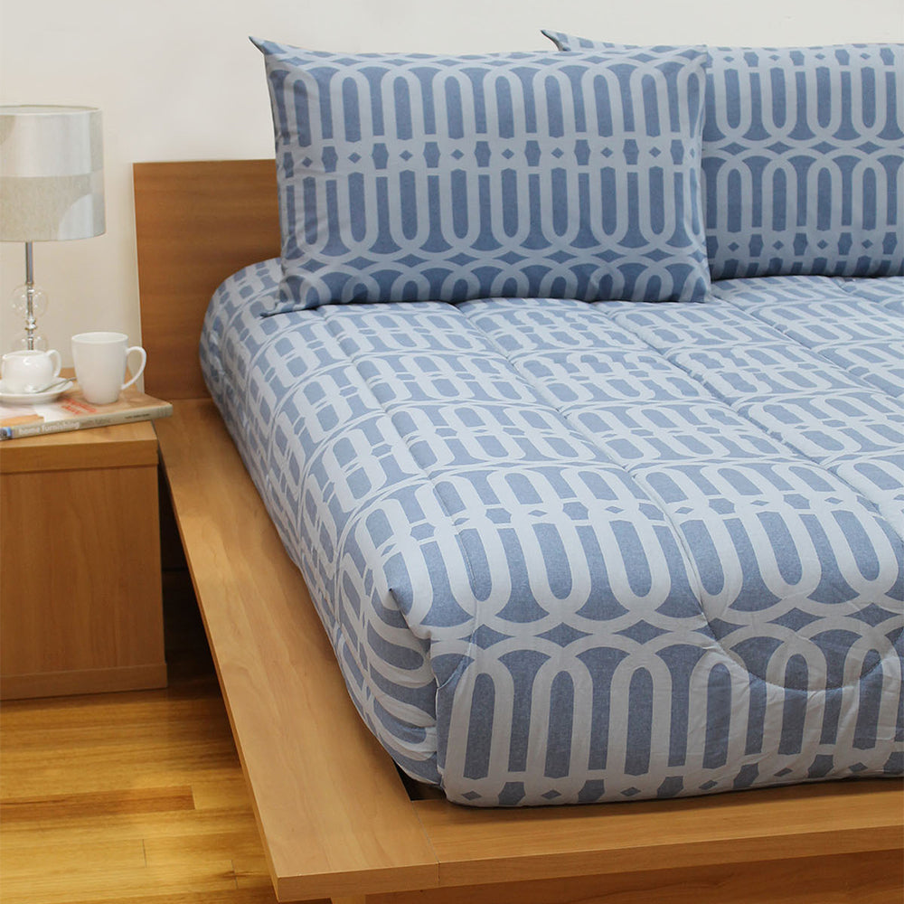 Jason Commercial Linx Bedroom Easy Care Pillow Case 48x73cm Denim Coloured