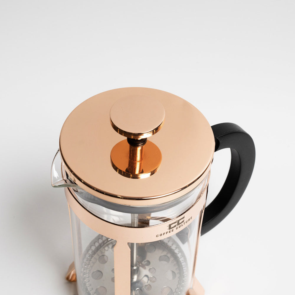 Coffee Culture 350ml/18cm French Press Glass Tea/Coffee Plunger/Maker Rose Gold — image 4