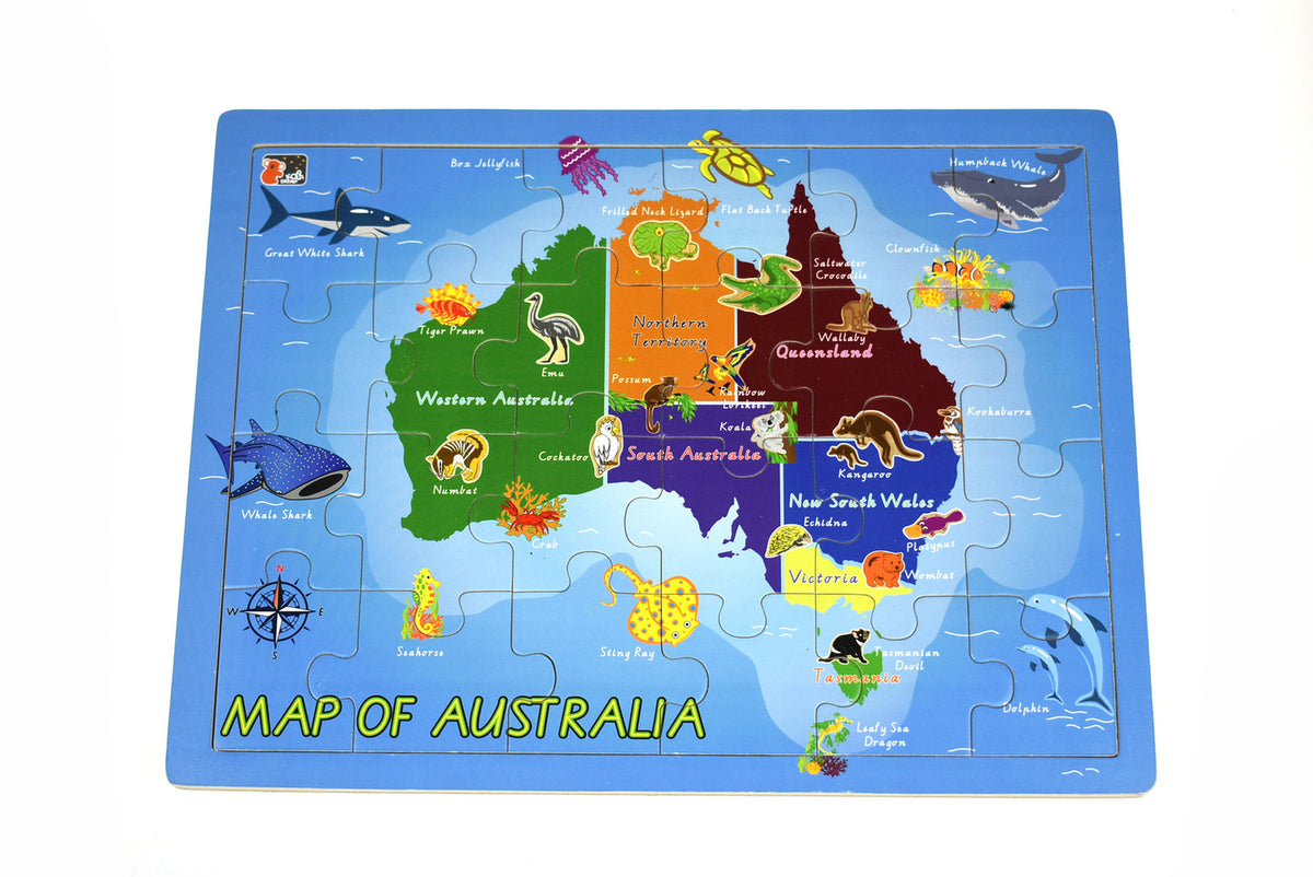 Koala Dream 2 In 1 Australian Map Kids/Children's Junior Jigsaw 30 x 22cm 18m+