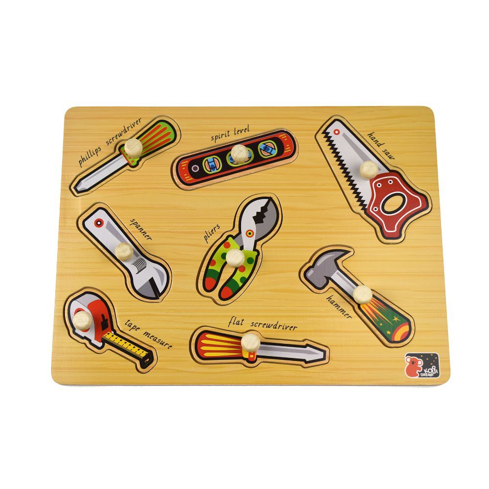Koala Dream 2 In 1 Kids/Childrens Workshop Tools Early Learning Peg Puzzle 18m+