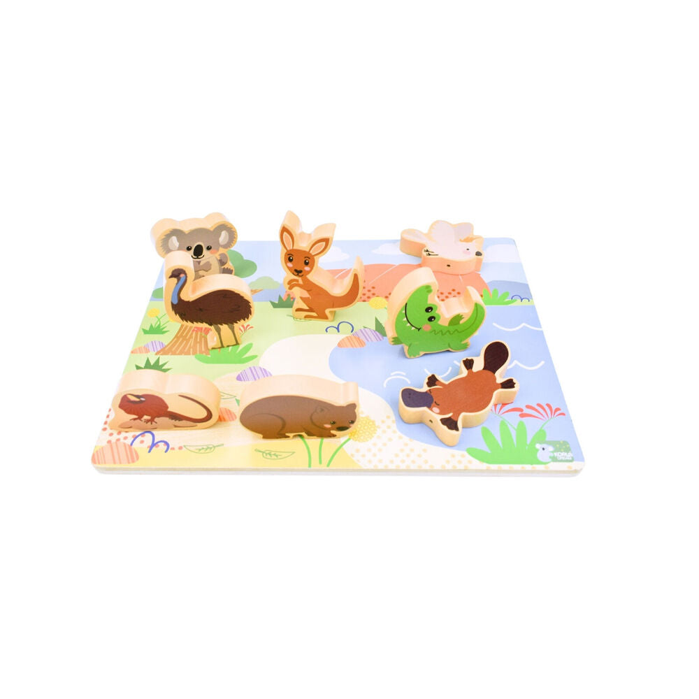 Koala Dream 9pcs 12 Months+ Bush Buddies Australian Animals Wooden Chunky Puzzle — image 3