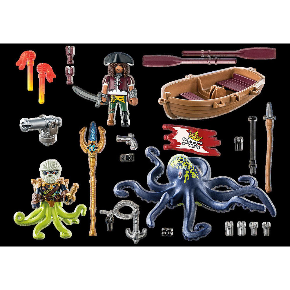 Playmobil Battle Against The Giant Octopus Kids/Childrens Play Toy Playset 4+