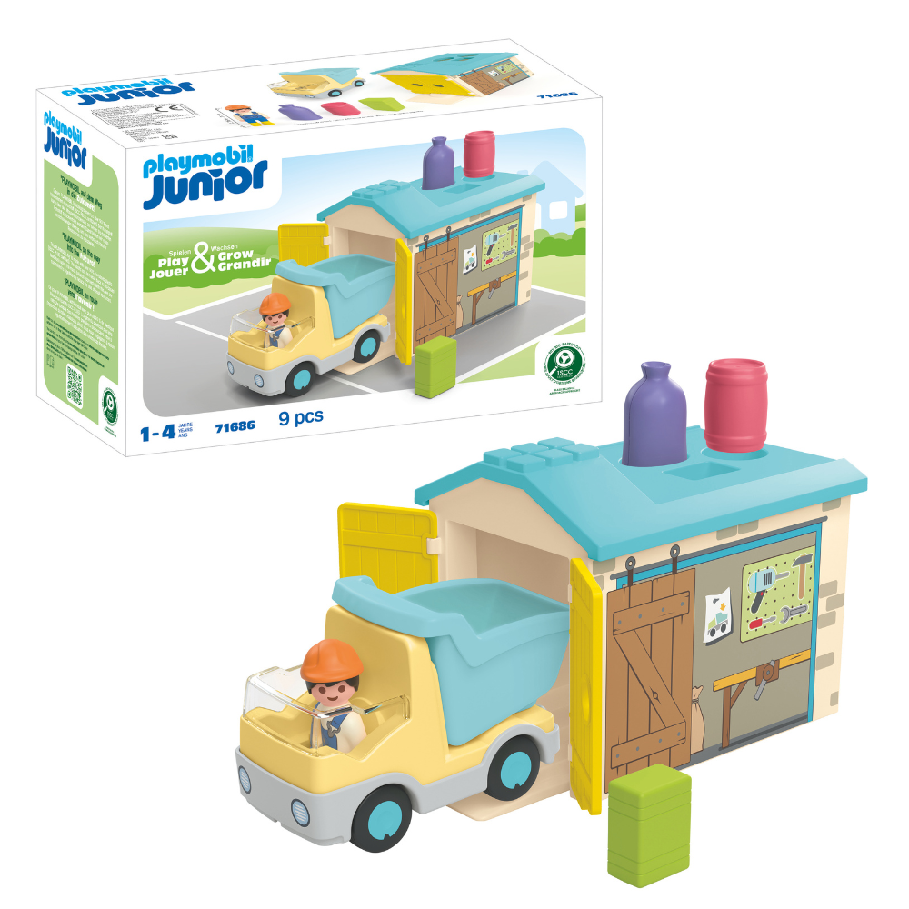 Playmobil 39x29cm Junior Construction Truck Kids Figure Play Set 1y+ (9 Pieces) — image 2