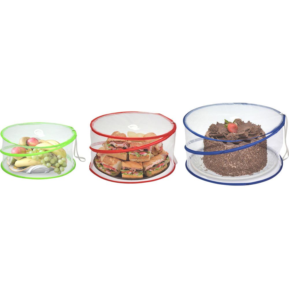 Pro Max Collapsible 30/35/38cm Pop Up Food Cover Storage Fly Protector Set (3 Pieces) — image 3