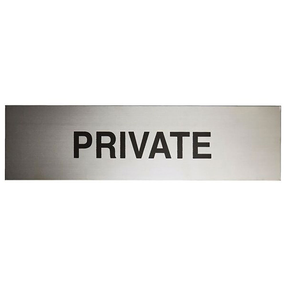 Sandleford 20cm Metal Private Sign Self Adhesive Work/Business Signage Silver