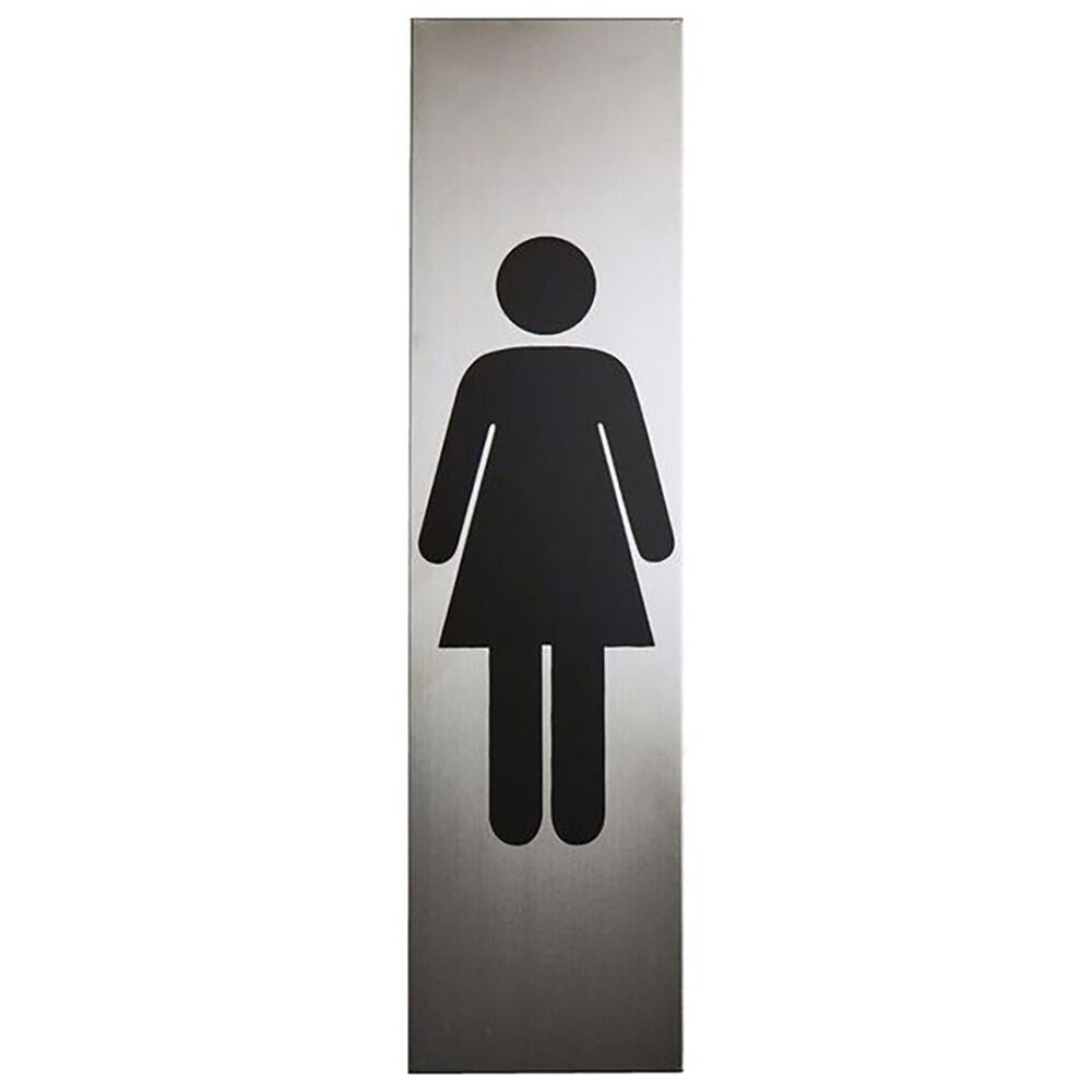 Sandleford 20cm Metal Female Sign Bathroom/Restroom Self Adhesive Signage Silver — image 2