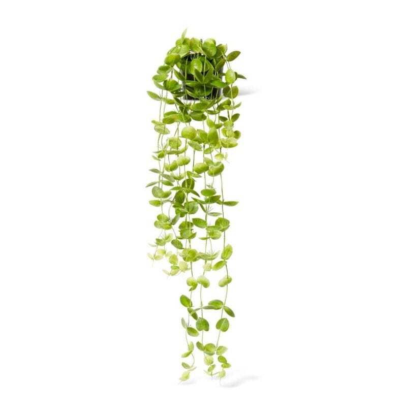 E Style 90cm Coin Leaf Hanging Bush Artificial Potted Plant Faux Decor Green