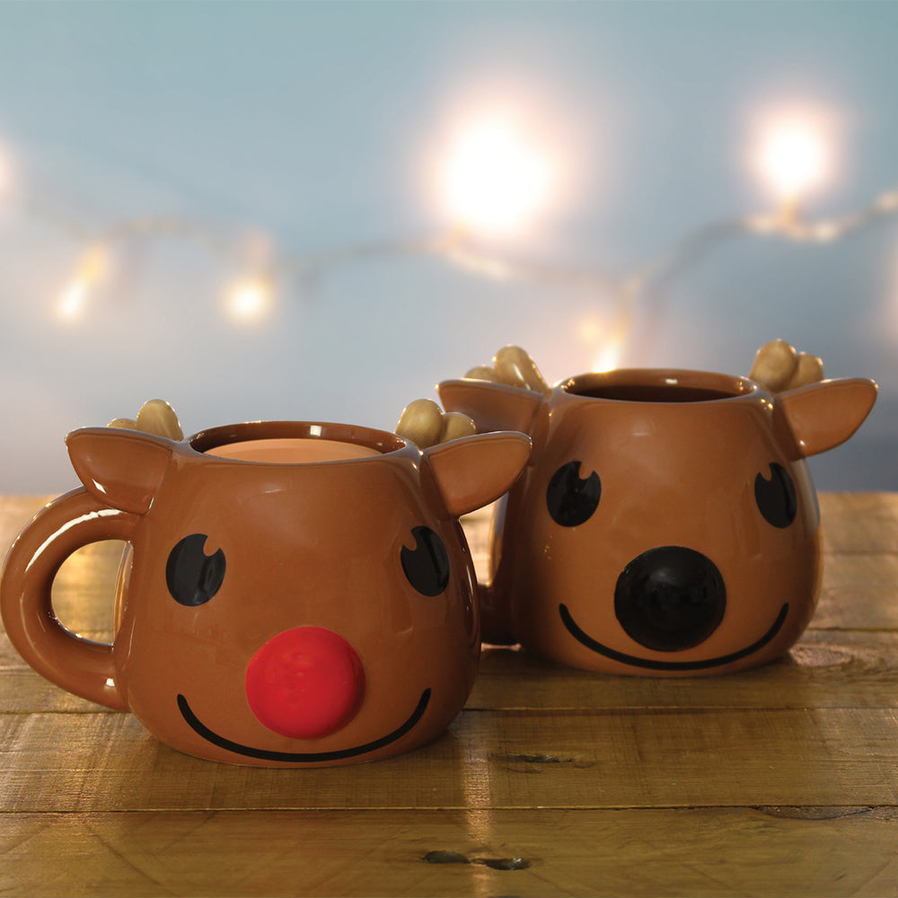 Paladone 300ml Christmas Festive Rudolph Mug Heat Change Kids/Children Cup Brown — image 3