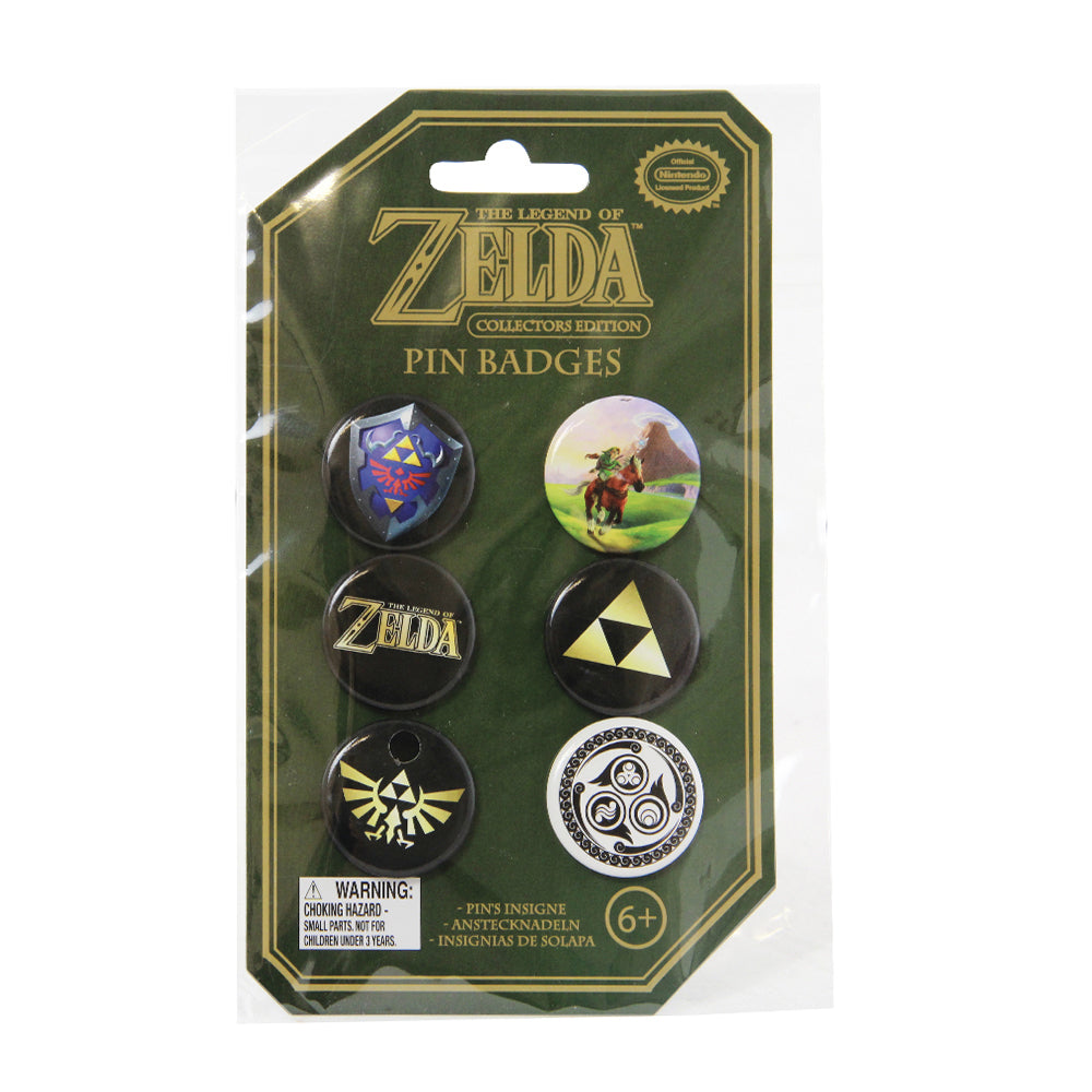 Paladone 3.2cm The Legend of Zelda Pin Badges Bags/Clothing Accessory Gift (6 Pieces)