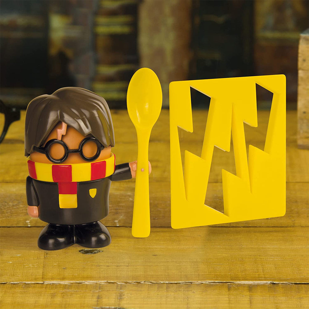 Harry Potter Breakfast Egg Cup & Toast Cutter/Plastic Spoon Set Collectible — image 4