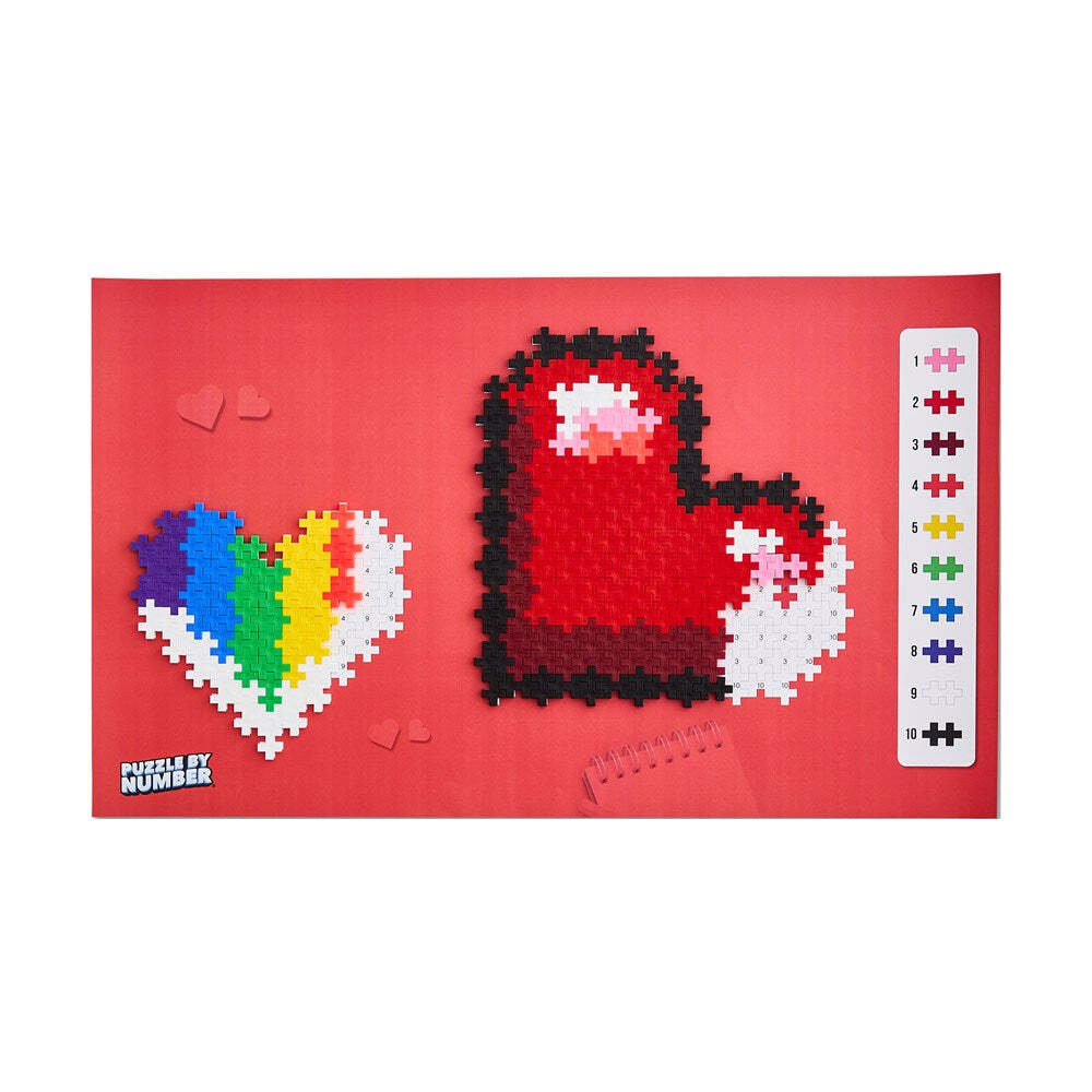 Plus-Plus Puzzle by Number Hearts Build/Create Kids Creative Fun Toy 5y+ (250 Pieces) — image 2