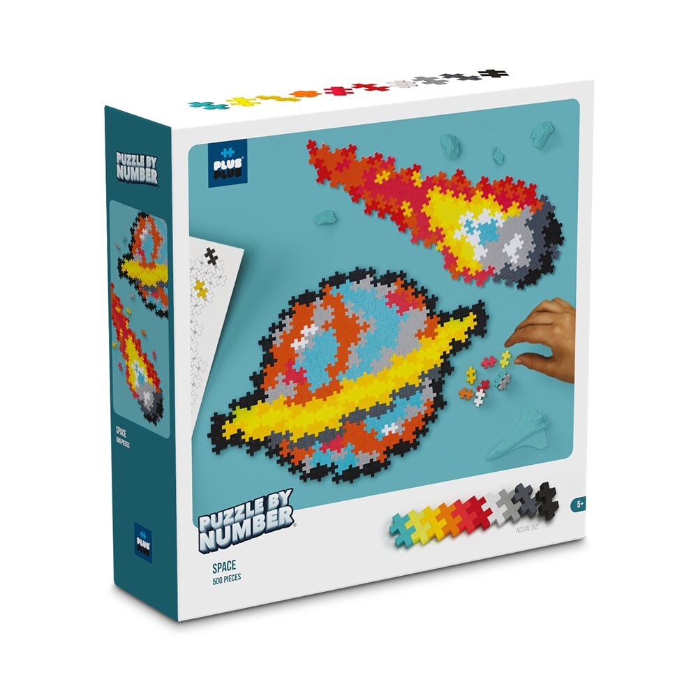 Plus-Plus Puzzle by Number Space Build/Create Kids Creative Fun Toy 5y+ (500 Pieces)