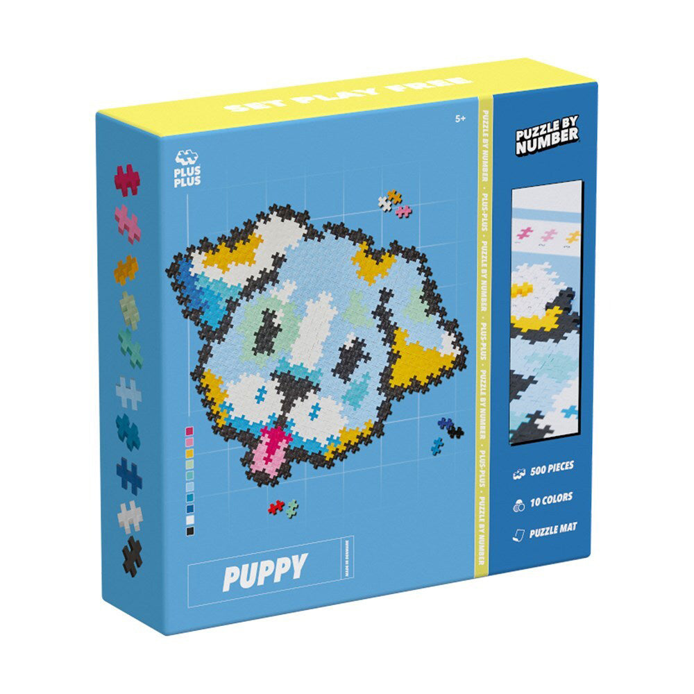 Plus-Plus Plus Plus 5x22cm Puzzle by Number Puppy Kids/Child Educational Toy 5y+ (500 Pieces)
