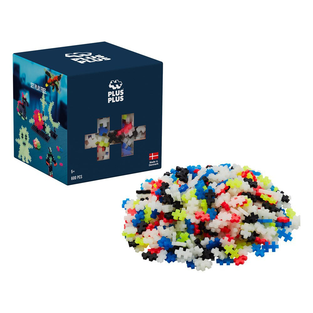 Plus-Plus Plus Plus 11x11cm Glow Mix Kids/Children Educational 3D Puzzle Toy 5y+ (600 Pieces) — image 2