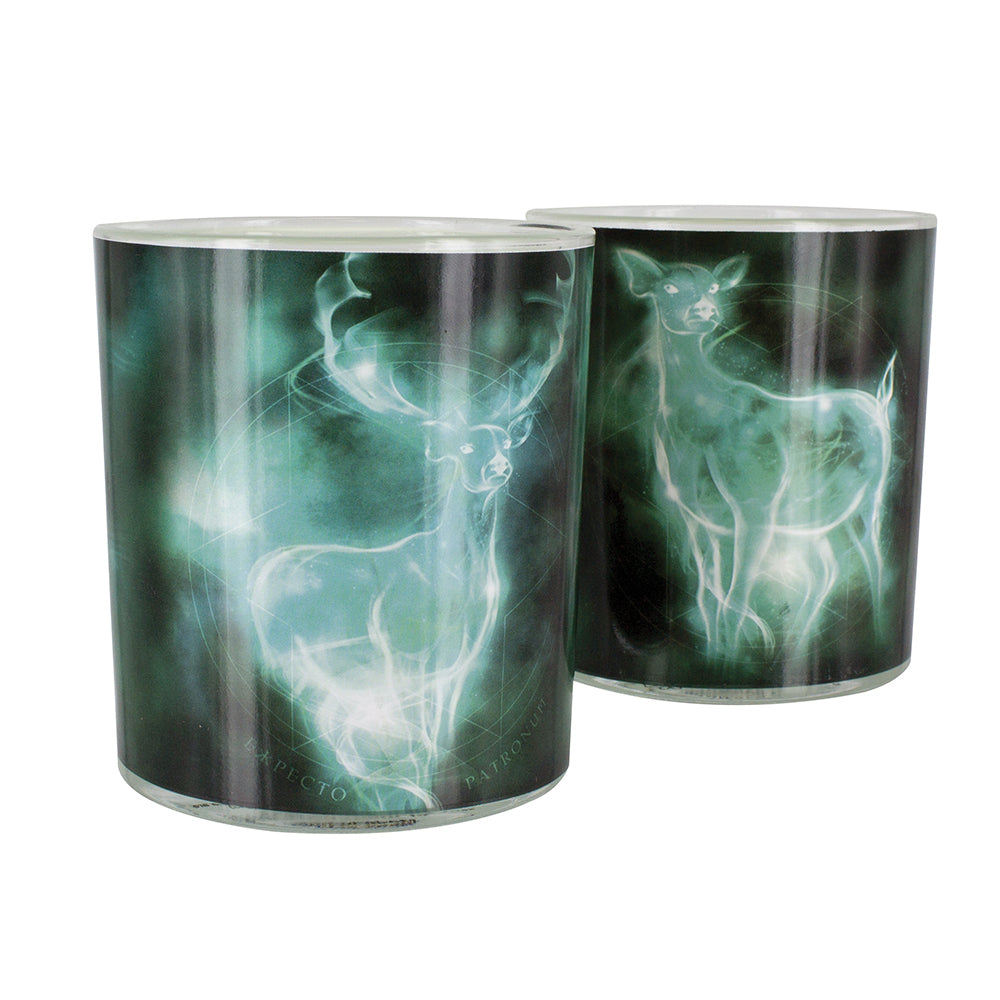 Paladone 9cm Harry Potter Patronus Glasses Water/Juice Drinking Cup Gift (2 Pieces)