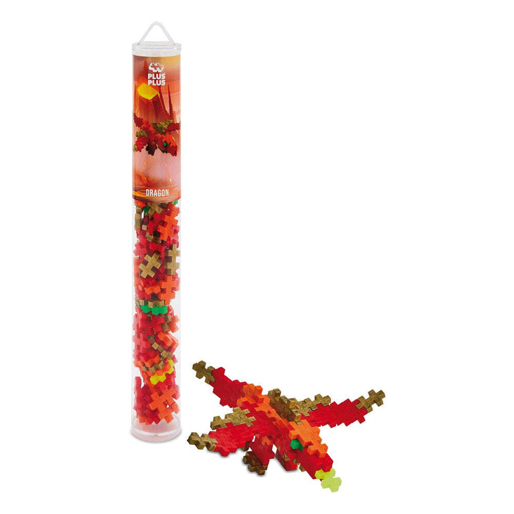 Plus-Plus Dragon Tube 2D Building Puzzle Kids Activity Learning Toy 5y+ (100 Pieces)