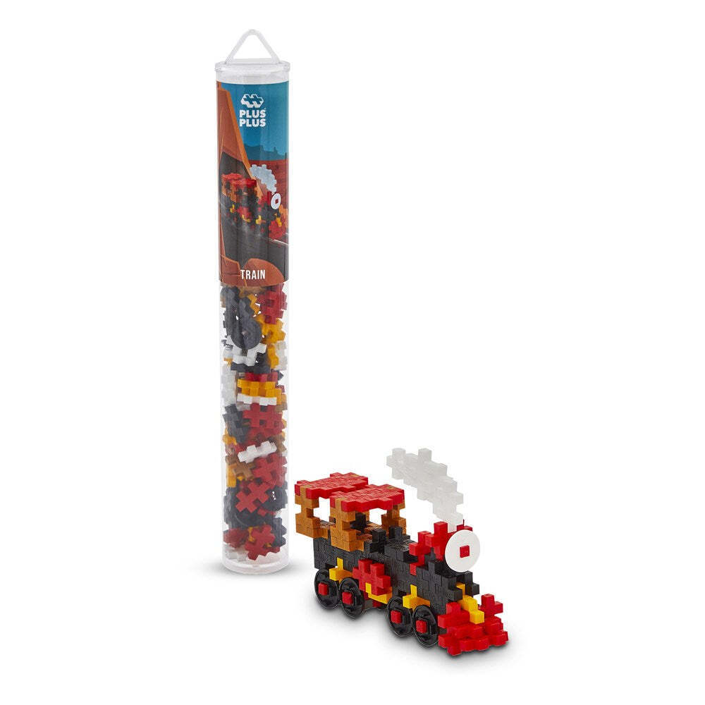 Plus-Plus 100pc Plus-Plus Tube Train Build Puzzle Motor Skills Kids/Toddler Fun Toy 5y+ (2 Pack) — image 2