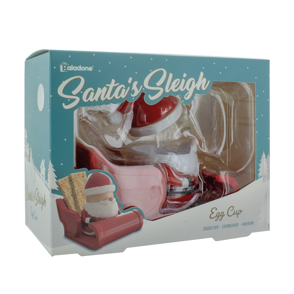 Paladone 12cm Christmas Festive Santa Egg Cup & Sleigh Home/Kitchen Table Decor — image 2