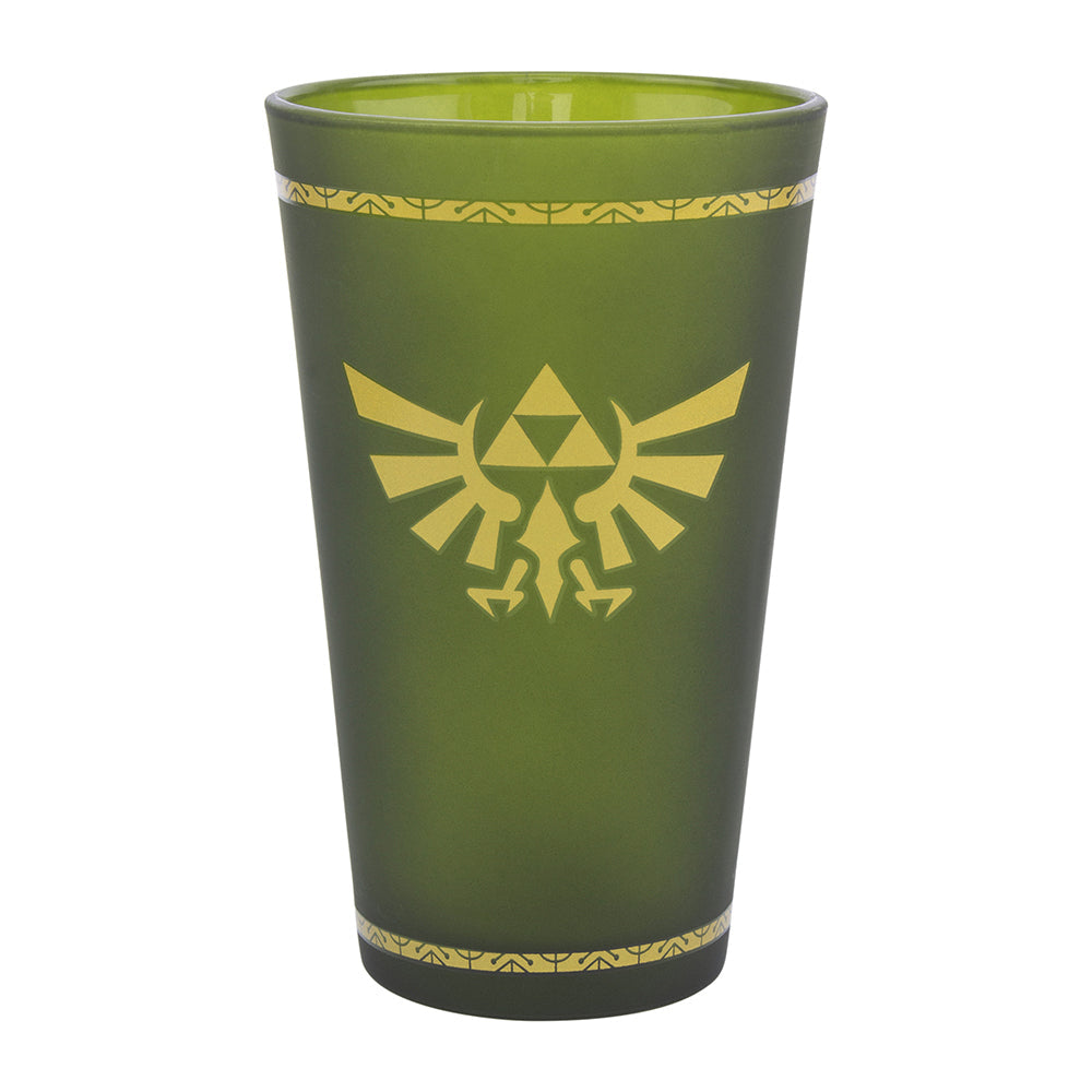 Paladone 450ml Zelda Hyrule Crest Glass Kids/Children Gift Drinking Cup Green
