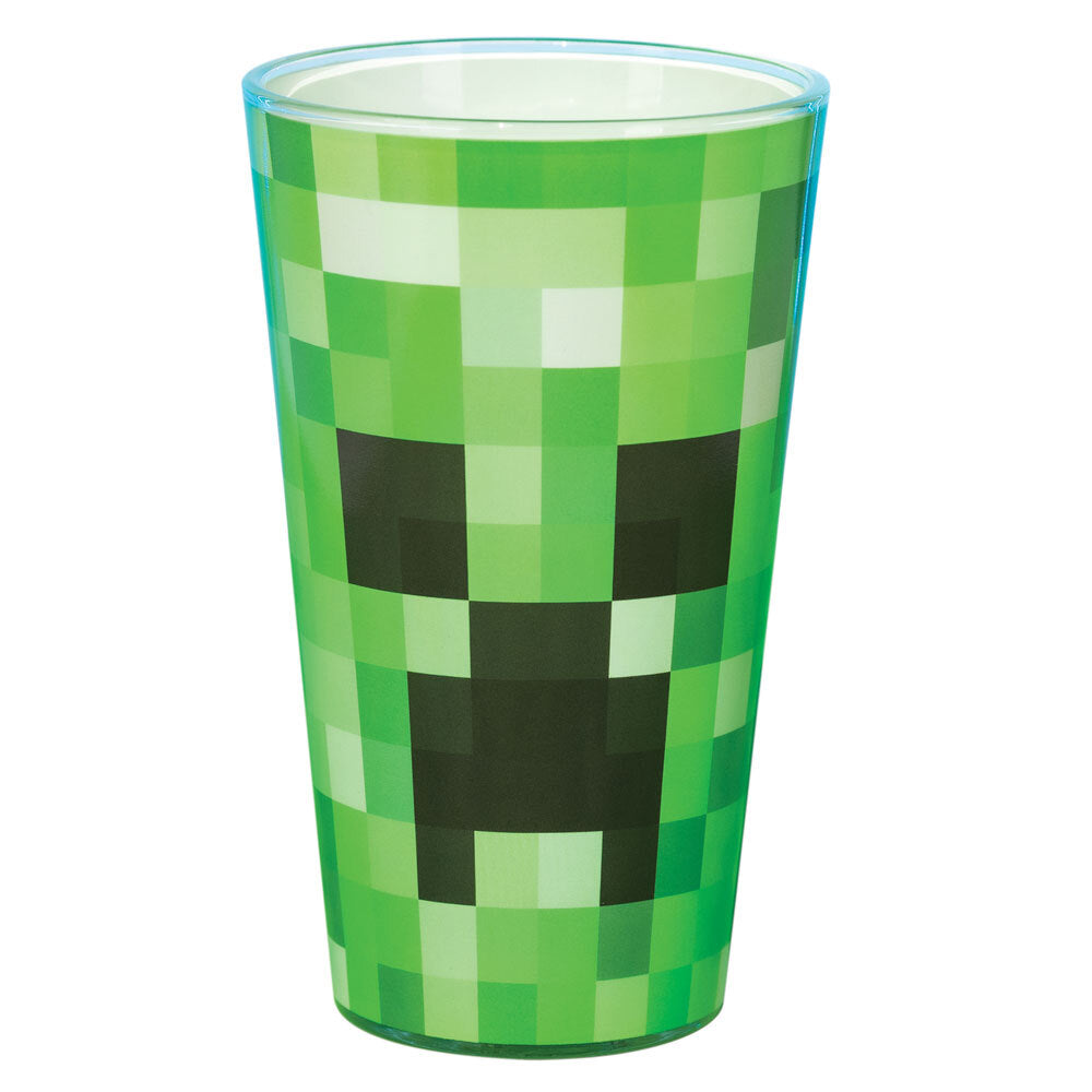 Paladone Minecraft Creeper Mob Kids/Teens Accessories Novelty Drinking Water Glass Green