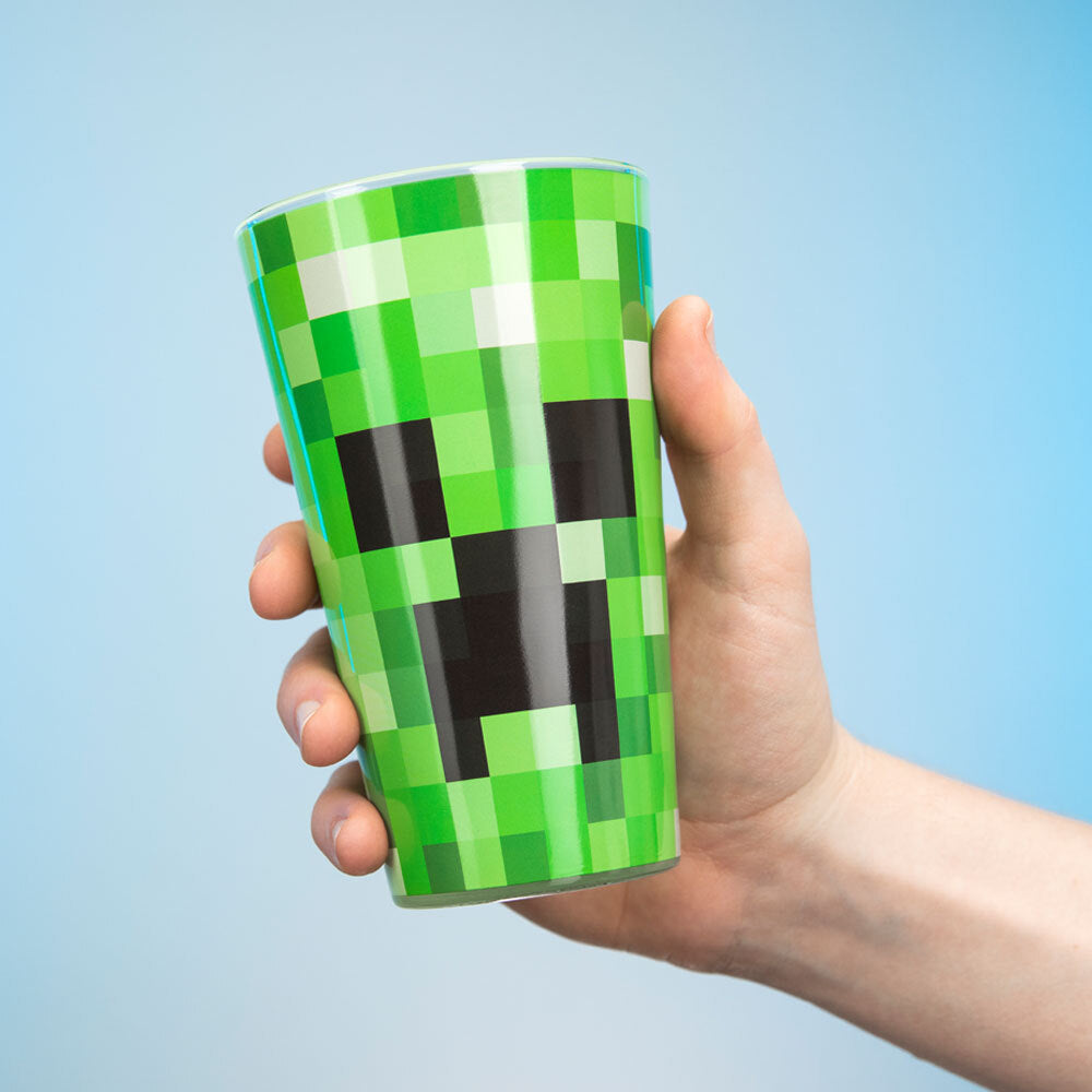 Paladone Minecraft Creeper Mob Kids/Teens Accessories Novelty Drinking Water Glass Green — image 5