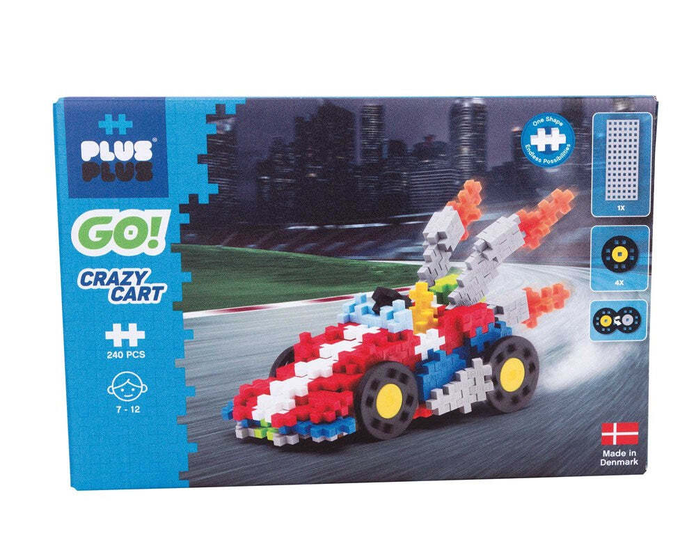 Plus-Plus Go Crazy Cart Racing Kids Interactive Learning Puzzle Toy 5y+ (240 Pieces)