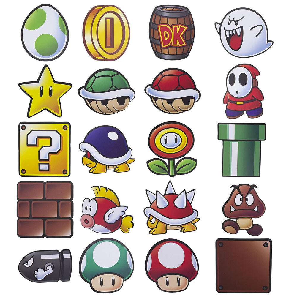 Nintendo Super Mario Fun Fact Themed Coasters Home Kitchen Barware 6+ (20 Pieces) — image 3