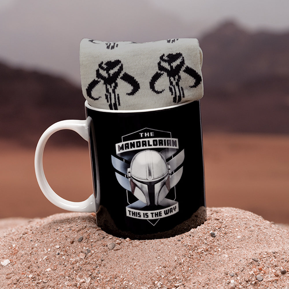 Star Wars Mandalorian This Is The Way Decorative Mug/Sock Gift Set Black/Grey — image 5