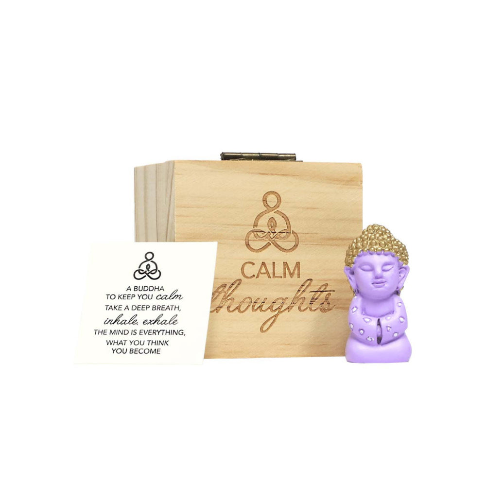 Splosh Calm Pocket Promise 6cm Mini Buddha Poly Statue w/ Box/Card Home Decor