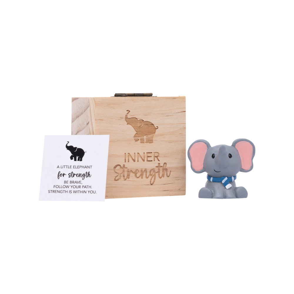 Splosh Strength Pocket Promise 6cm Elephant Poly Statue w/ Box/Card Decor (3 Pack) — image 2