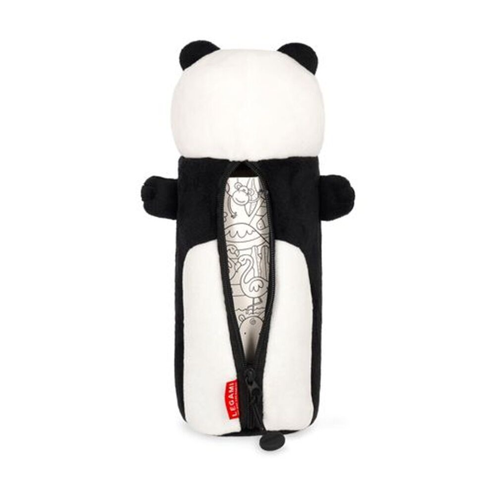 Legami 3y+ Plush Pencil Case Panda Theme Super Soft w/Zip Kids Stationery — image 2