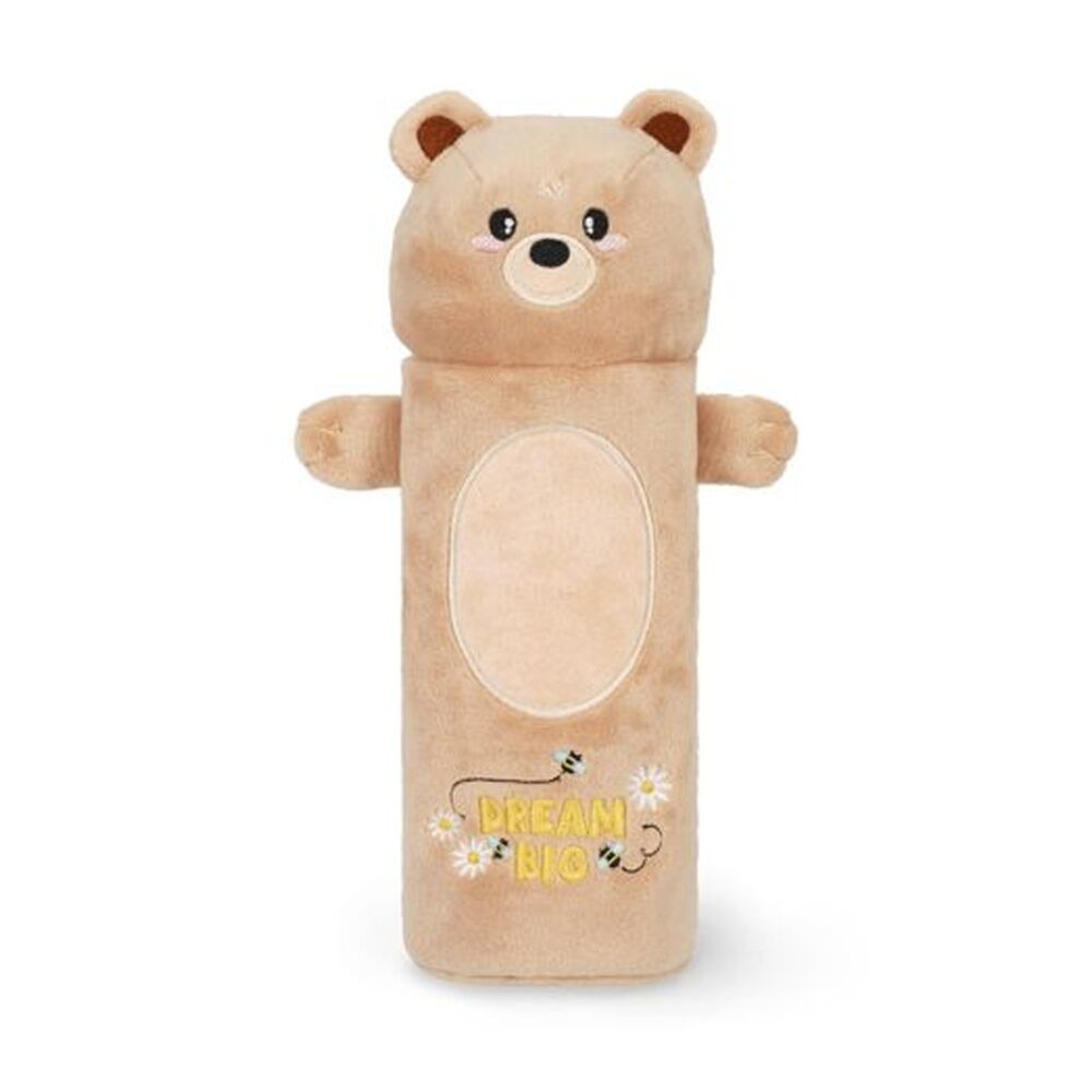 Legami Plush Pencil Case Teddy Theme Super Soft w/Zip Kids Stationery 3y+ (2 Pack) — image 2