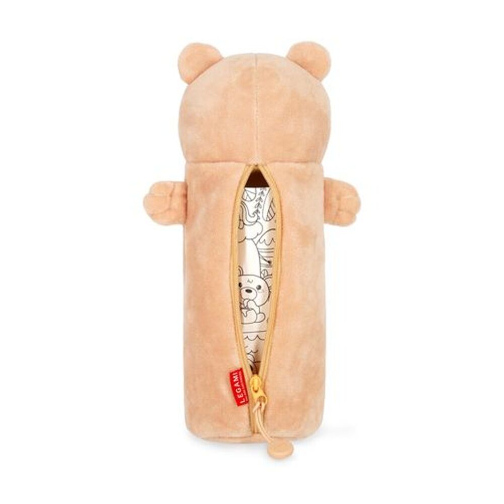 Legami Plush Pencil Case Teddy Theme Super Soft w/Zip Kids Stationery 3y+ (2 Pack) — image 3