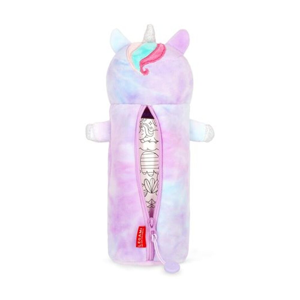 Legami 3y+ Plush Pencil Case Unicorn Theme Super Soft w/Zip Kids Stationery — image 2