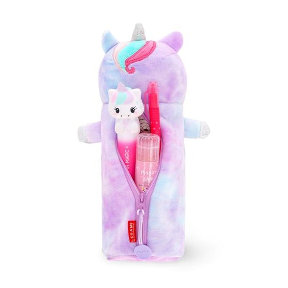 Legami Plush Pencil Case Unicorn Theme Super Soft w/Zip Kids Stationery 3y+ (2 Pack) — image 6