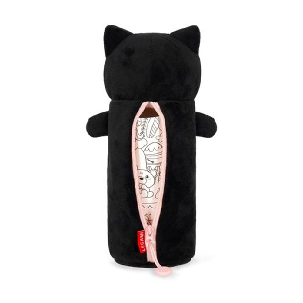 Legami 3y+ Plush Pencil Case Kitty Theme Super Soft w/Zip Kids Stationery — image 2