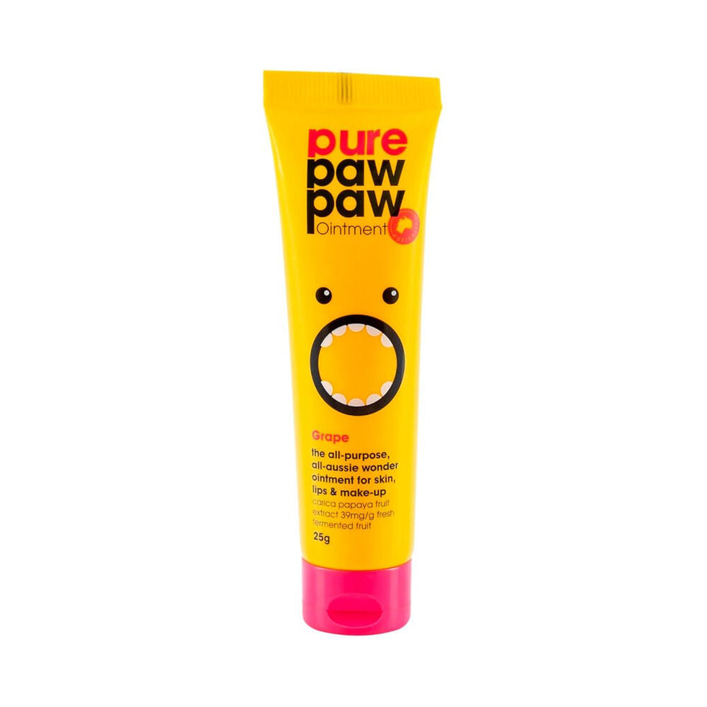 Pure Paw Paw Ointment Multi Purpose Dry Skin Ointment Lip Balm Grape — 25g
