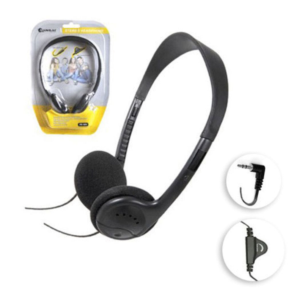 Sansai Stereo Headphones 3.5mm w/Volume Control/Cable 1.5m for TV/Radio (2 Pieces) — image 2